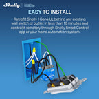 Shelly 1 Gen4, Smart Wi‑Fi, Zigbee y Matter Interruptor/Relé (4, UL)