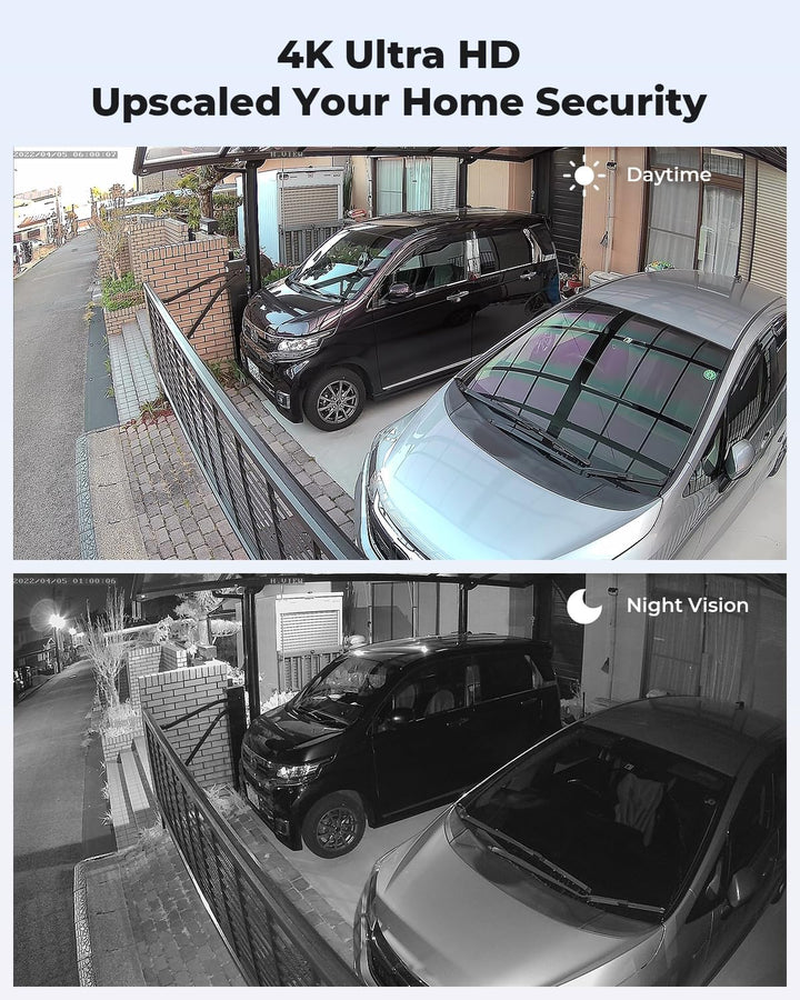 H.VIEW UltraHD 4K (8MP) Cámara PoE de seguridad IP para exteriores,...