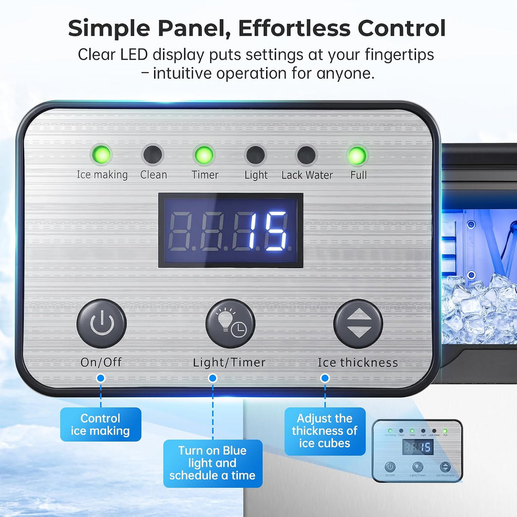 Máquina comercial del fabricante de hielo 110LBS/24H debajo de la