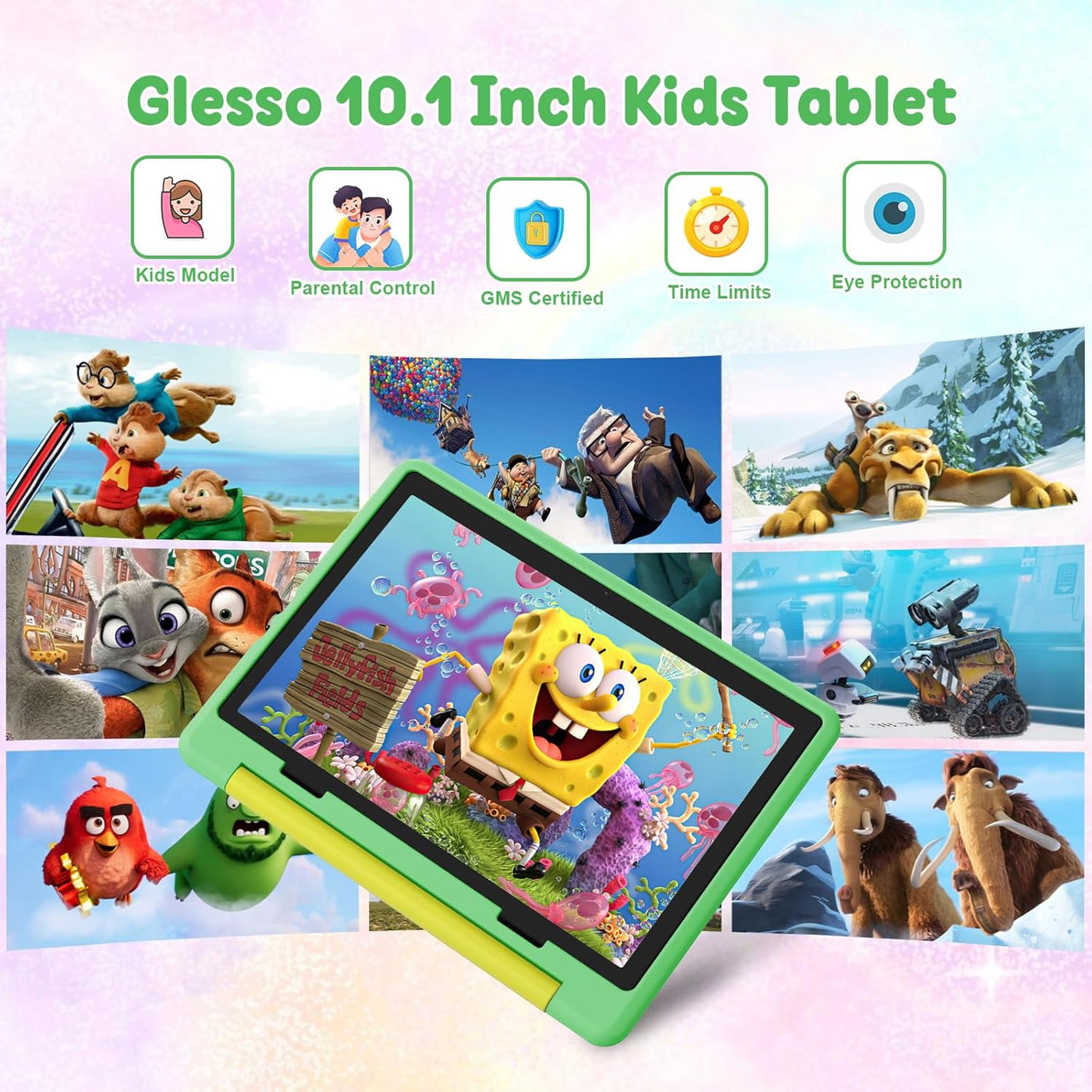 Tablet para niños, tableta Android 15 con pantalla HD, 10.1 pulgada...