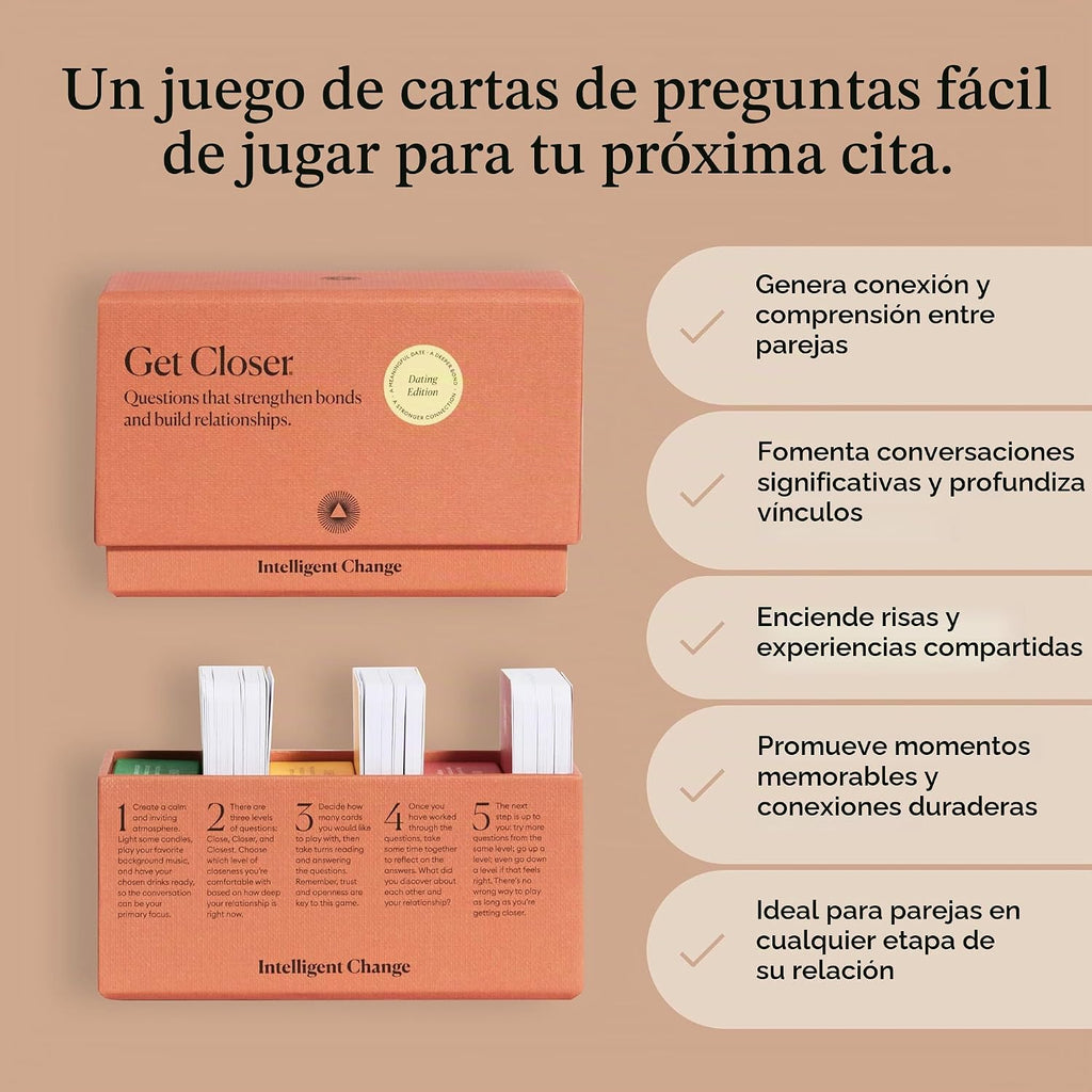 Intelligent Change Edición de citas para acercarse más Juego de cartas con iniciadores de conversación - Juegos de preguntas y respuestas - Divertido juego de cartas para parejas en citas, actividad