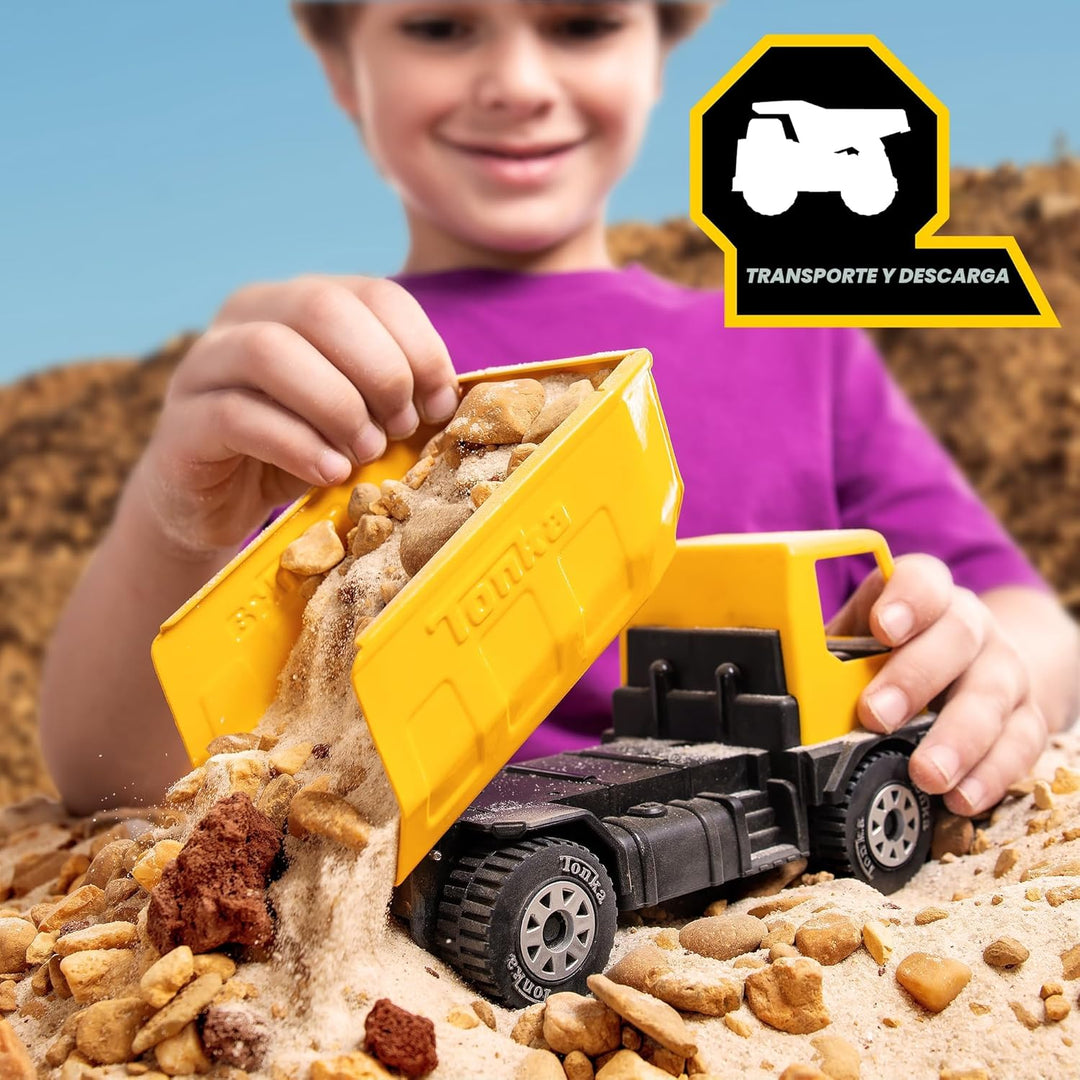 Tonka - Steel Classics Serie Giga - Camión volquete y excavadora, p...