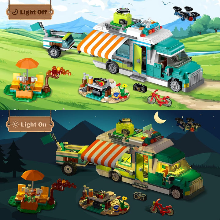 HOGOKIDS City Camper Van - Juego de construcción con luz