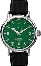 Reloj analógico para hombre Timex Standard de 3 agujas 40 mm | Luz INDIGLO y agujas luminiscentes | Correa ajustable y resistente | Resistencia al agua 50M