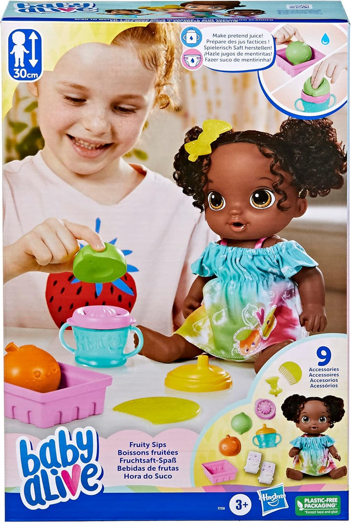 Baby Alive Muñeca Fruity Sips, Lima, Juguetes para niñas de 3 años,...
