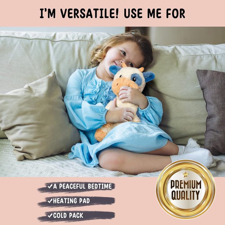 Vacas de peluche microondables y ponderadas - Almohadilla de calent...