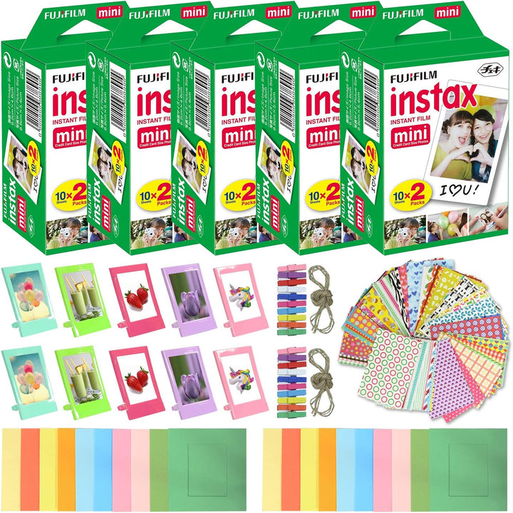 Fujifilm Instax Mini película instantánea y accesorios (100 hojas,...