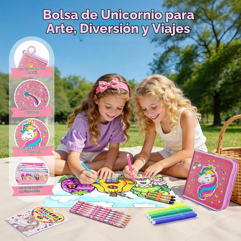 MAIGOZON 56 Pcs Marcadores Aromáticos para Arte, Suministros para Niños 4-8 años, Regalo de Juguete Unicornio
