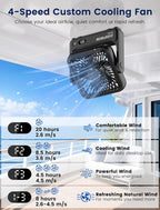 DRIFWIN Ventilador magnético aprobado por crucero, ventilador de vi...