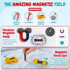 Teenii Kit de electricidad y magnetismo para niños, experimentos científicos STEM con circuitos eléctricos, juguete educativo de física, juego de descubrimiento científico para niños y niñas de 8 años, 50 piezas