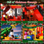 Juego de construcción de autobús de dos pisos de Navidad