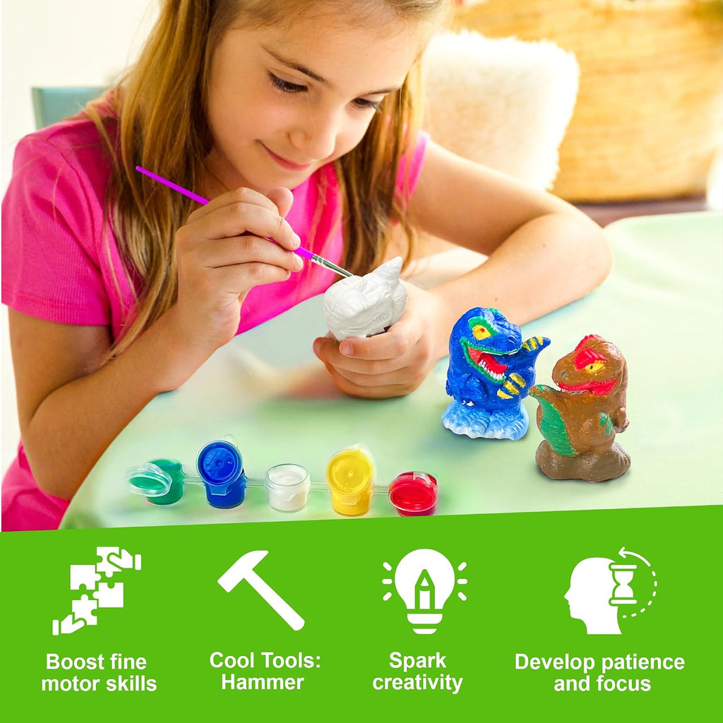 4M STEAM Dinosaur World Exploration| Kit de ciencia práctica con figuras de dinosaurios y experimentos fósiles para niños a partir de 5 años - Juguete educativo de paleontología regalo