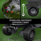 Mattel Brick Shop Hot Wheels Halo UNSC M12 Warthog - Juego de construcción