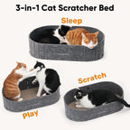 FUKUMARU Rascador para gatos, sofá de 24 pulgadas con forma de gato que