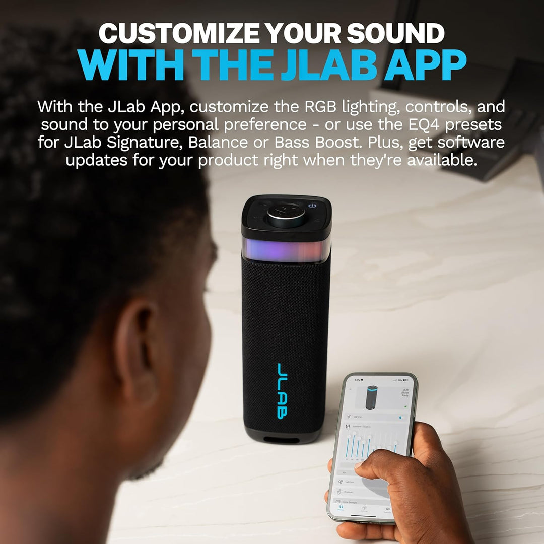 JLab JBuds Party - Altavoz Bluetooth Portátil, 2 Controladores de R...