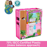 Barbie Juego de casa de muñecas, casa escapada con 11 accesorios qu...