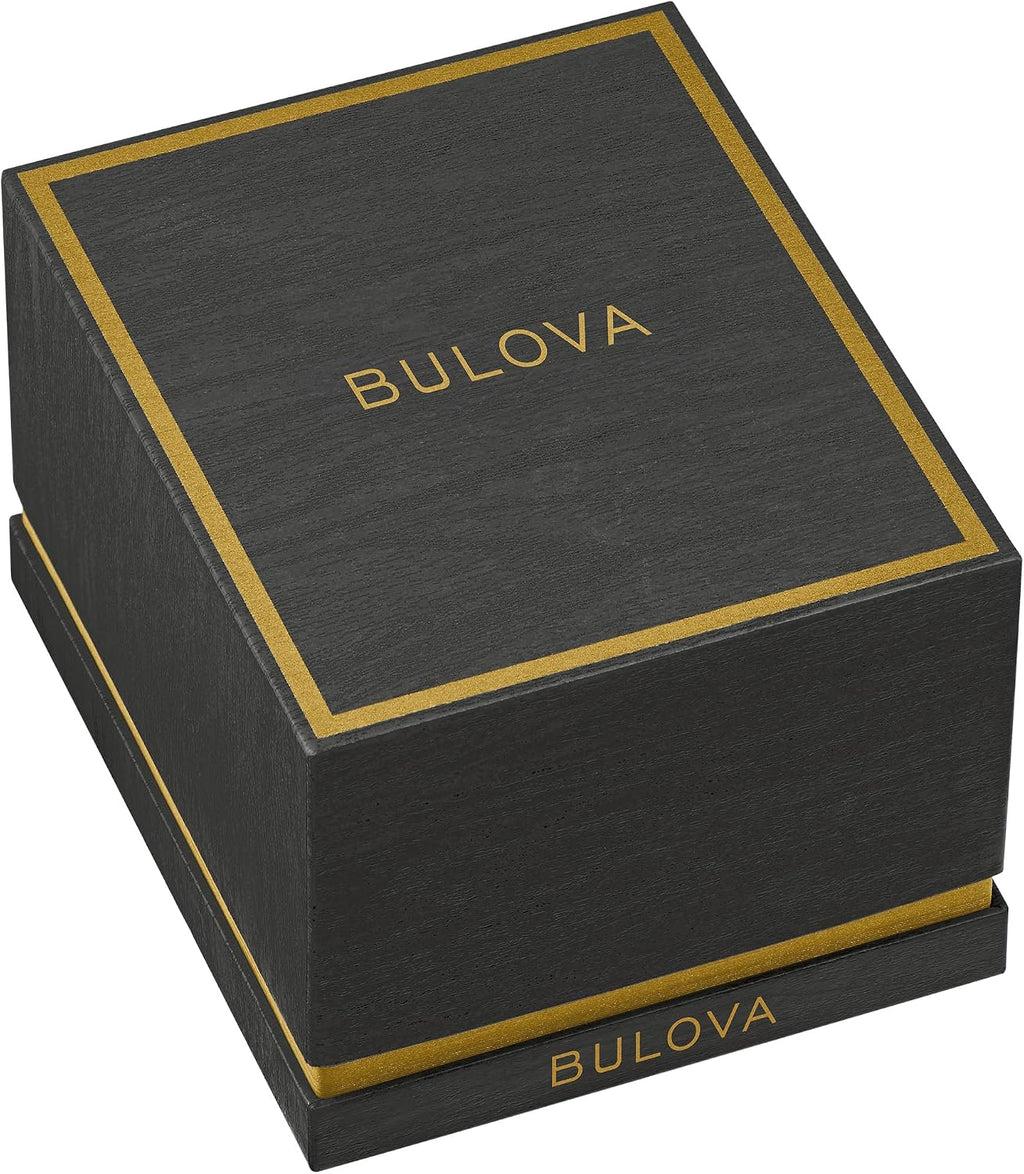 Reloj Bulova para Hombre Dress Classic de Cuarzo bicolor en Acero Inoxidable, Esfera con Patrón, 39 mm