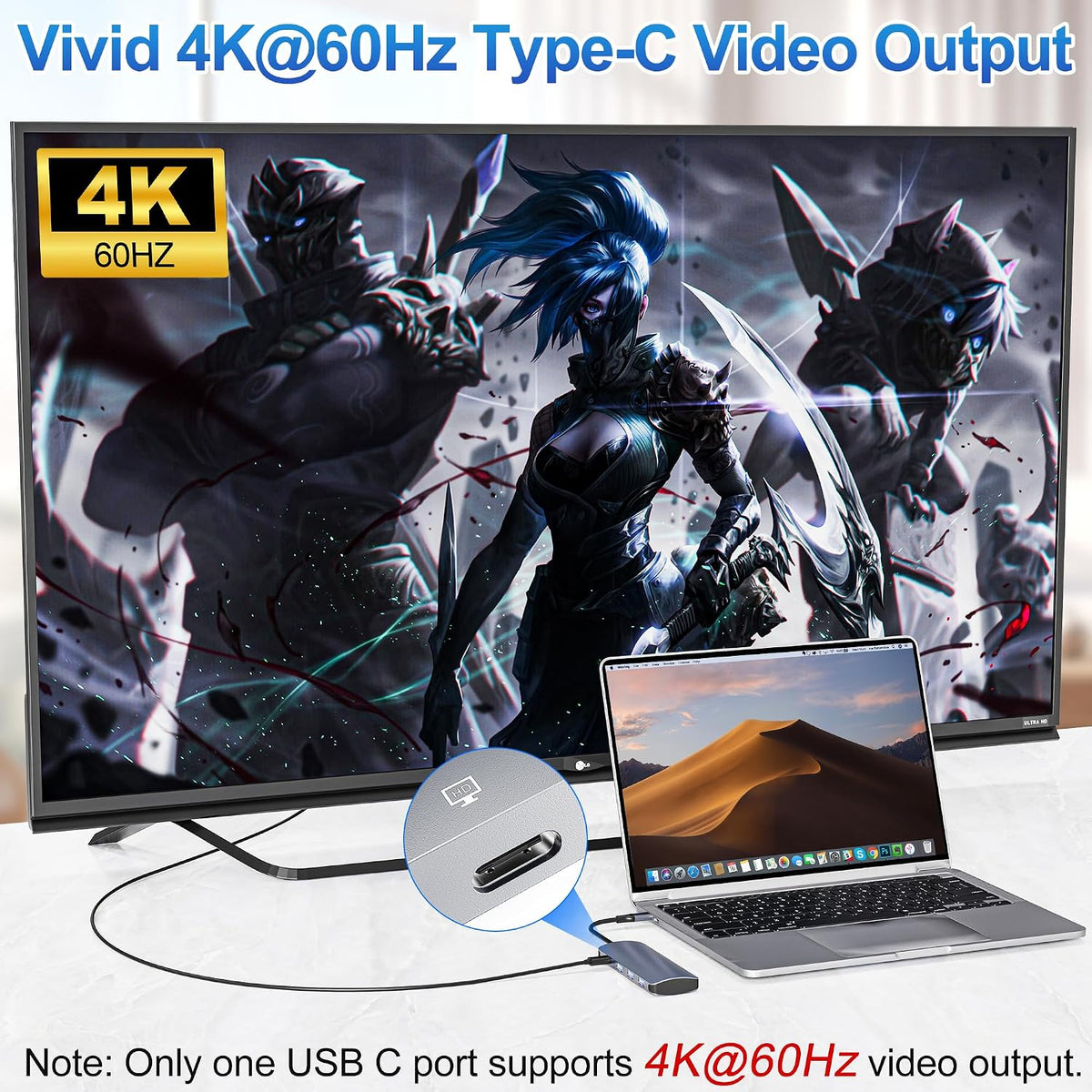 Yeemie Pro, USBC-3A5C-F, hub USB 4, alimentado