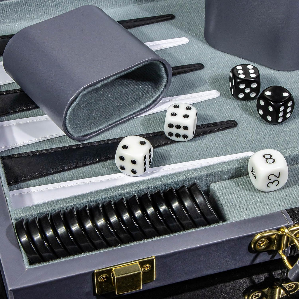 Juego de backgammon de viaje para adultos, juego de mesa clásico con