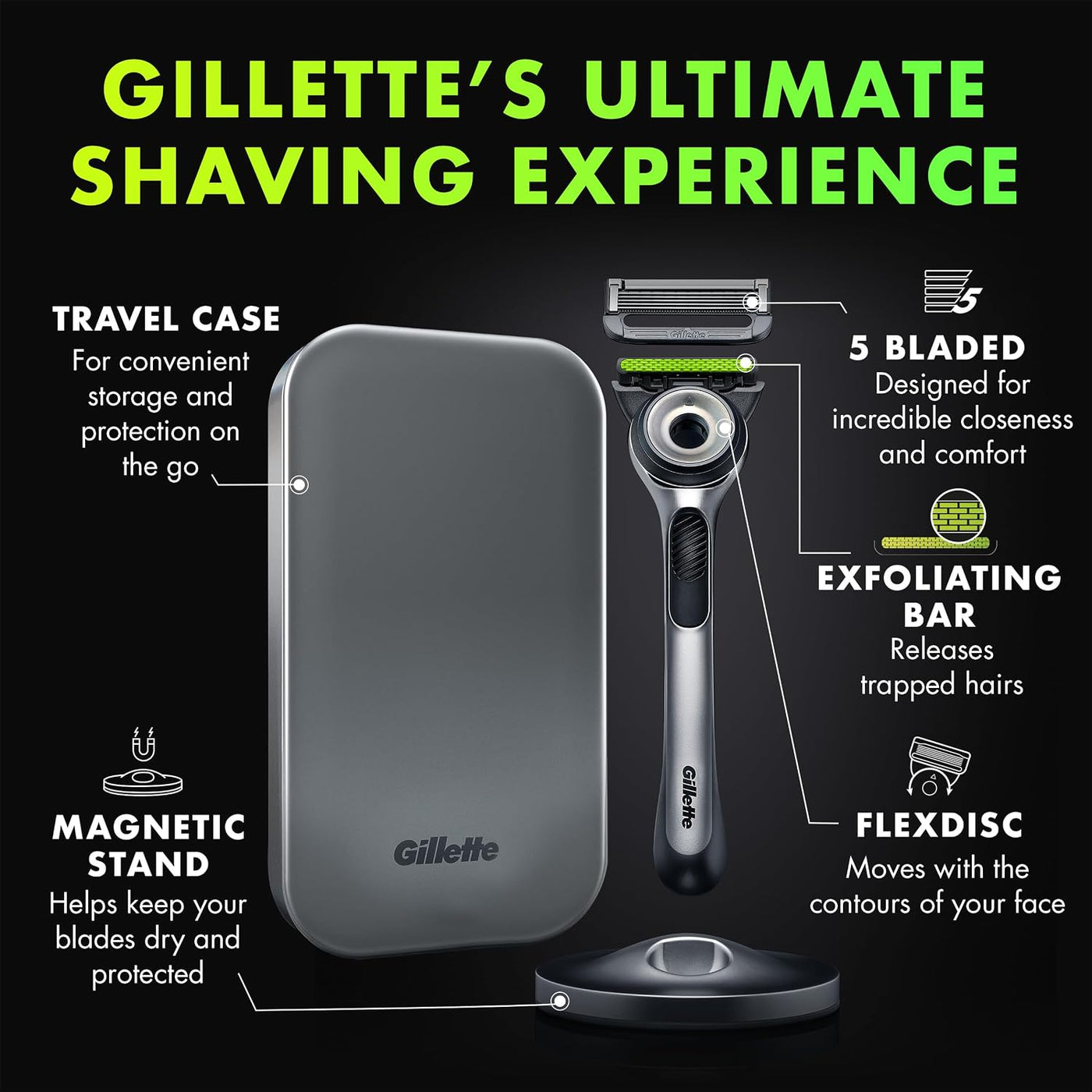 Gillette Labs con barra exfoliante de Gillette - Maquinilla de afei...