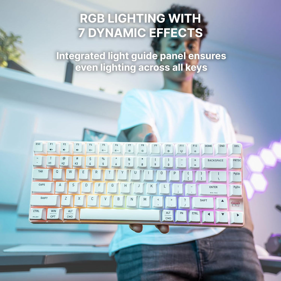 CHERRY XTRFY K33 - Teclado compacto inalámbrico, 75% Mem-chanical p...