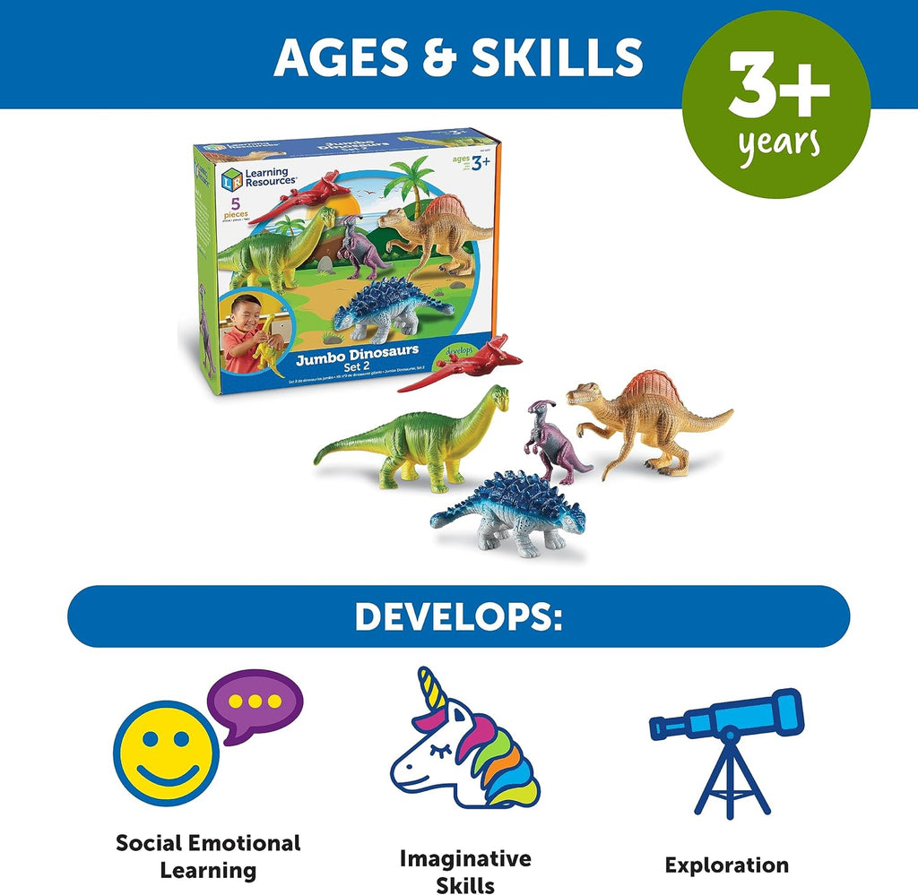 Learning Resources Juego de dinosaurios jumbo 2