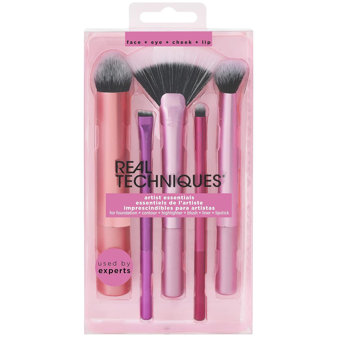 Real Techniques Artist Essentials - Juego de brochas de maquillaje,...