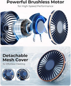 TUNISE Ventilador de Mano Portátil, Ventilador Portátil Recargable,...