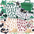 3 otters 115PCS Ejército de Juguete, Soldados en 4 Colores, en Caja de Almacenamiento