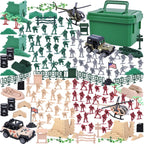 3 otters 115PCS Ejército de Juguete, Soldados en 4 Colores, en Caja de Almacenamiento