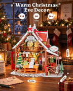 Rolife Kit de casa de muñecas en miniatura de Navidad, casa de bricolaje de