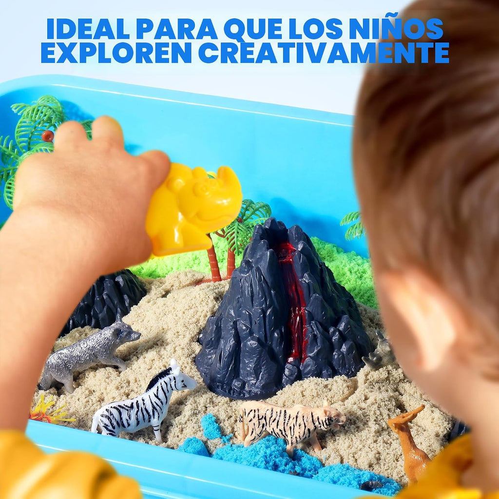 Billeeit Juguete de arena sensorial animal
