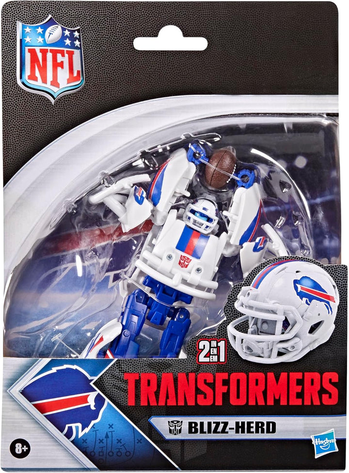 Transformers NFL Buffalo Bills Blizz-Herd, figura de acción de robo...
