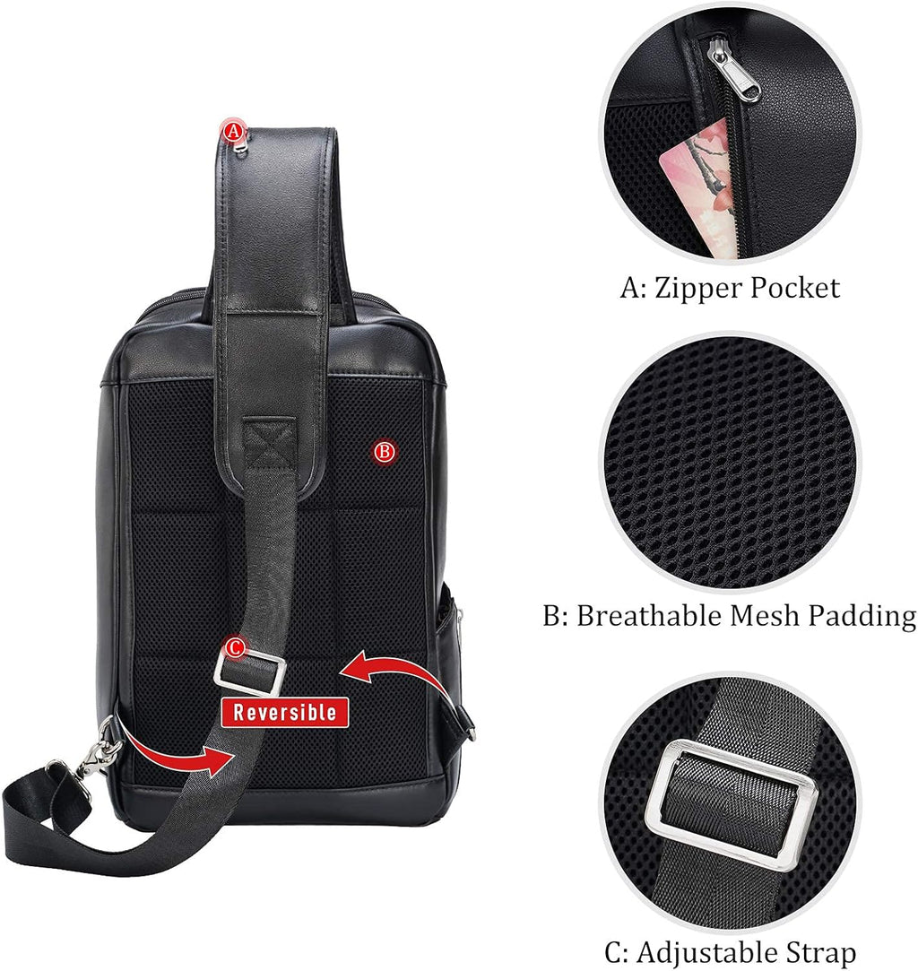 Polare - Bolso bandolera estilo moderno para hombre, para viaje\/se...