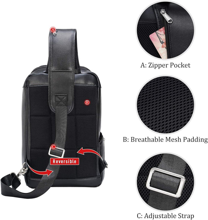 Polare - Bolso bandolera estilo moderno para hombre, para viaje\/se...