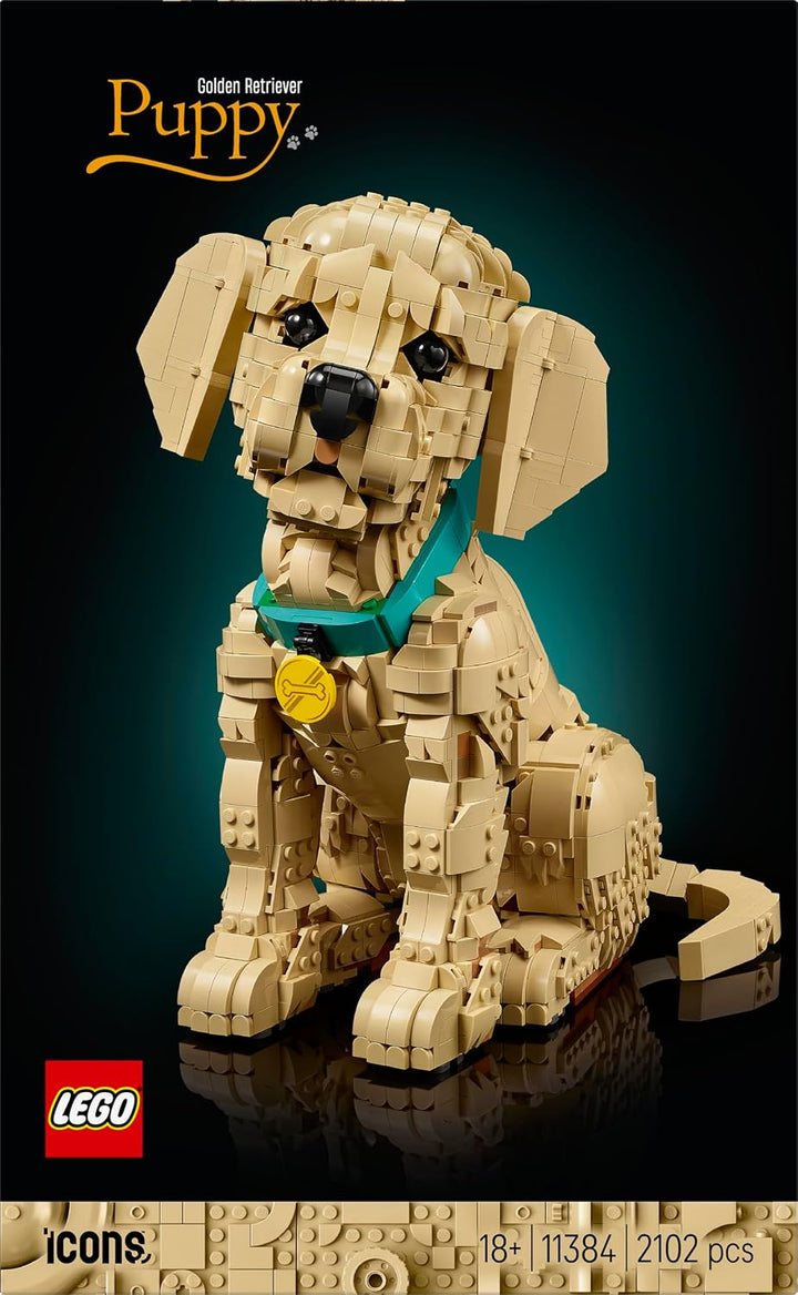 LEGO Icono Golden Retriever Puppy 11384 Juguete, bloque de construc...