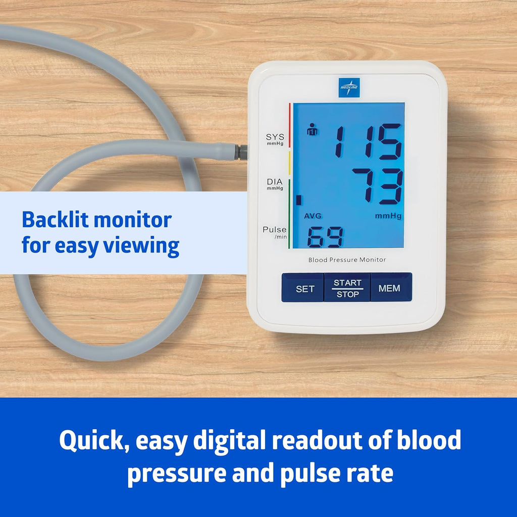 Tensiómetro digital automático con manguito estándar para adultos Medline mds4001