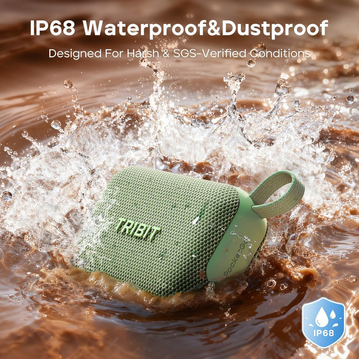 Tribit PocketGo - Altavoz de ducha Bluetooth, IP68 resistente al ag...