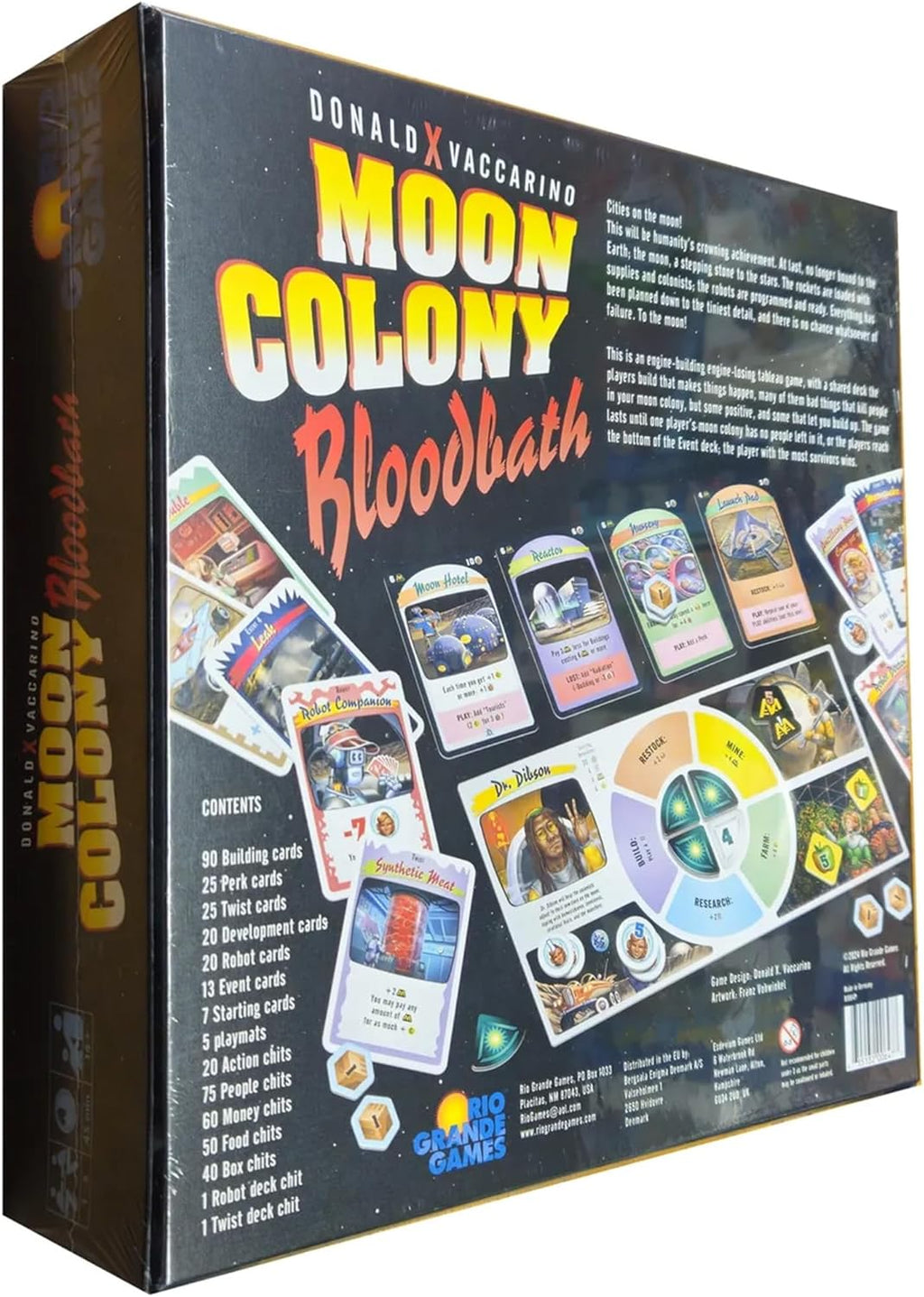 Rio Grande Games Moon Colony Bloodbath Juego de cartas de construcción de motor estratégico