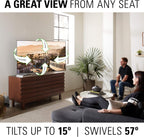 SANUS Soporte de pared para TV de movimiento completo para televisores de 42" a 90" de hasta 125 libras – Extiende, gira e inclina - Instalación DIY fácil en 3 pasos con herrajes incluidos - Acabado