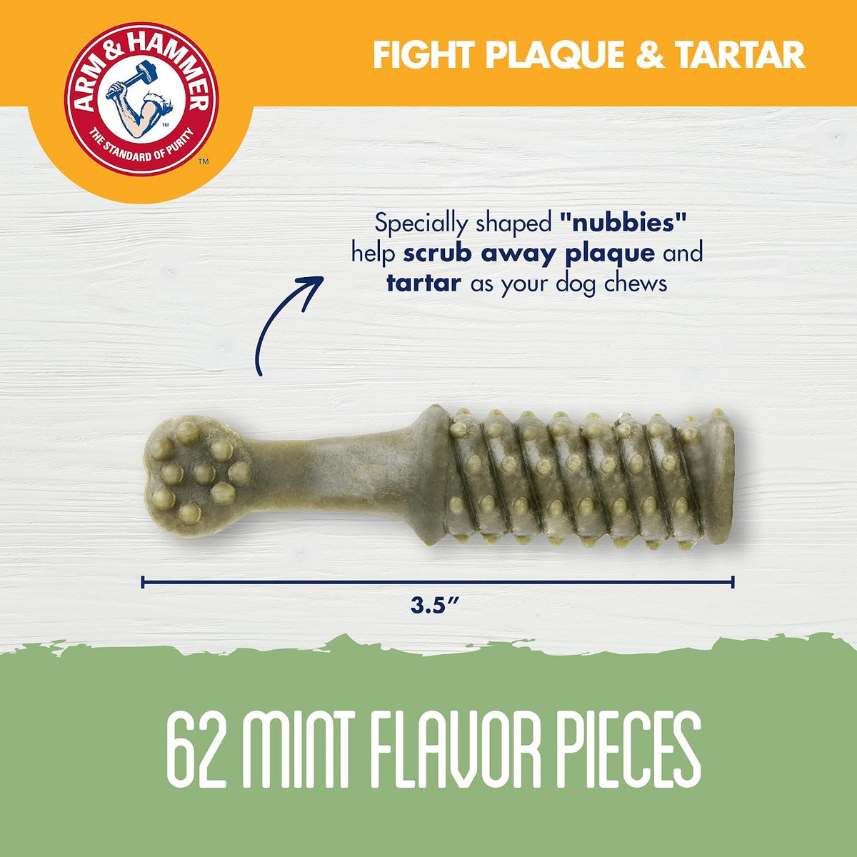 ARM & HAMMER Nubbies, golosinas dentales para perros, sabor menta