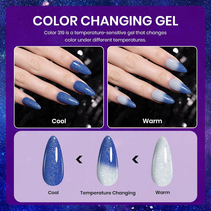 Beetles Chameleon - Juego de esmaltes de uñas de gel de 20 colores,...