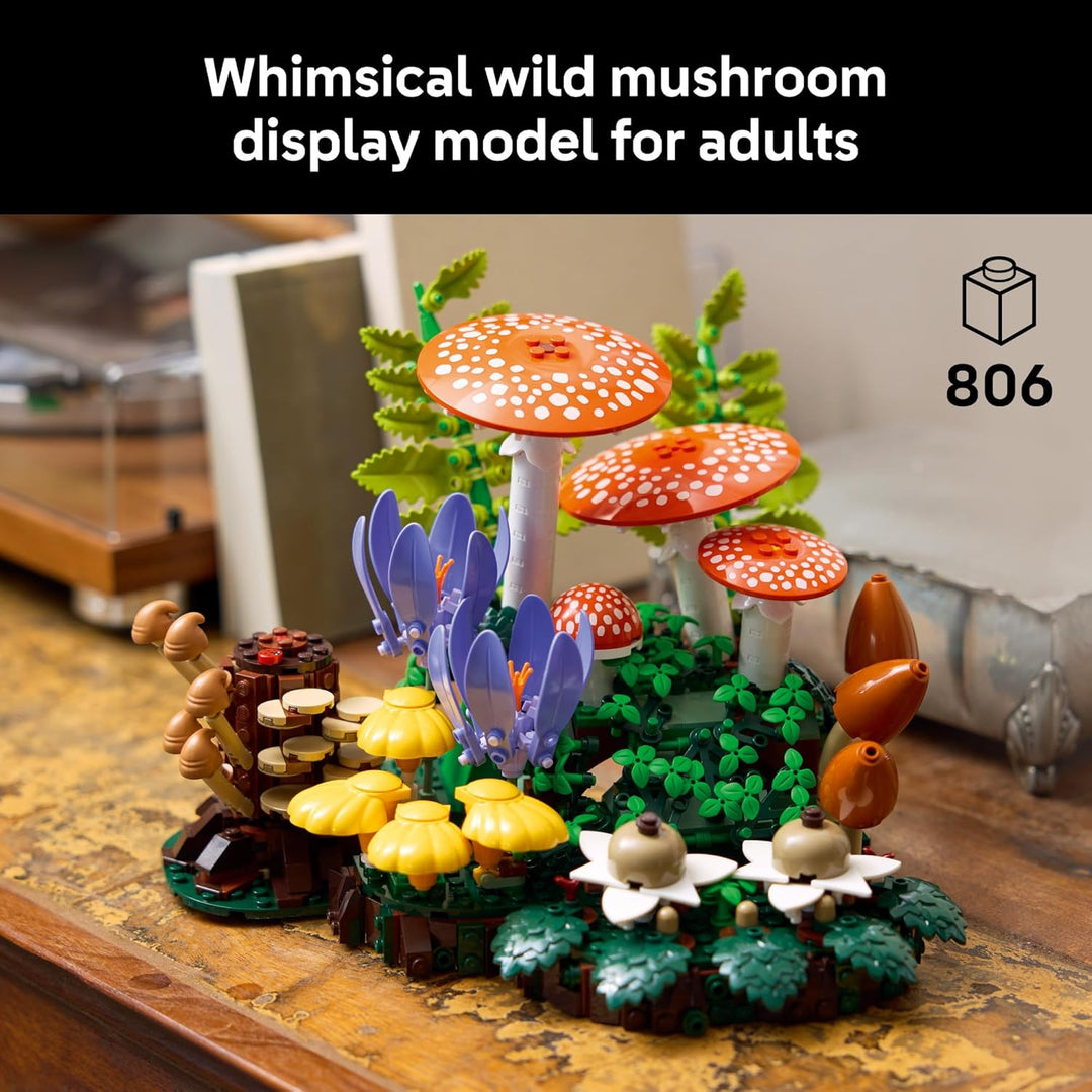 LEGO Botanicals Woodland Mushrooms - Juego de construcción para adu...