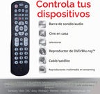 Control remoto universal retroiluminado por GE, funciona para Samsung
