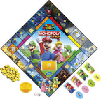 Juego de mesa Monopoly Junior Edición Super Mario, Diversión para niños de 5 años en adelante, Explora el Reino de los Hongos como Mario, Peach, Yoshi o Luigi (Exclusivo de Amazon)