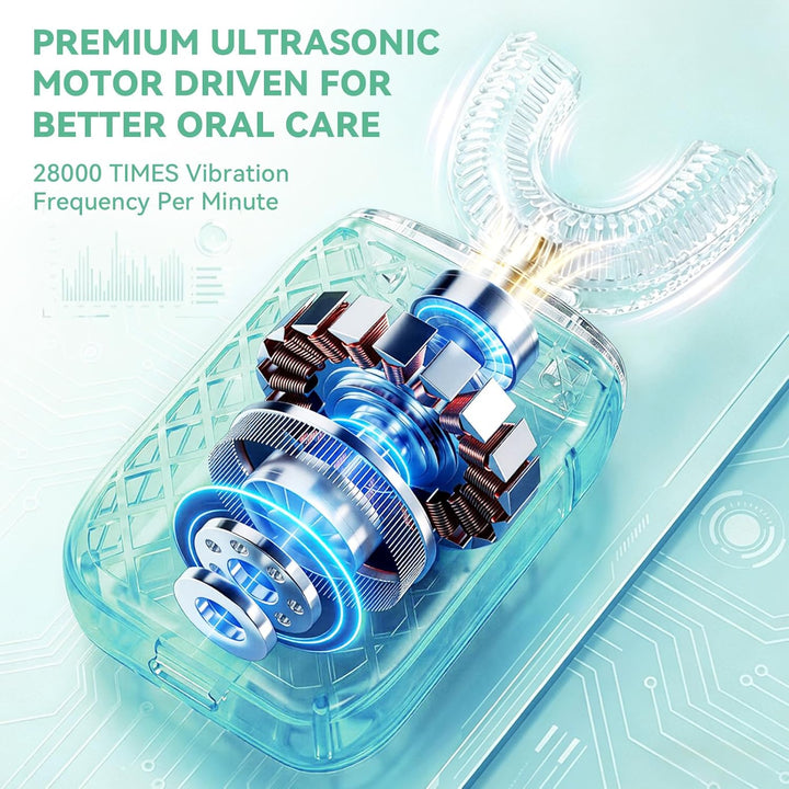 yeklike Sonic Electric - Cepillo de dientes en forma de U para adul...