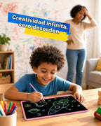 Tableta de escritura LCD para niños, tablero de dibujo digital extragrande y pizarra blanca de aprendizaje, almohadilla de escritura reutilizable para dibujar, matemáticas, ortografía, regalo