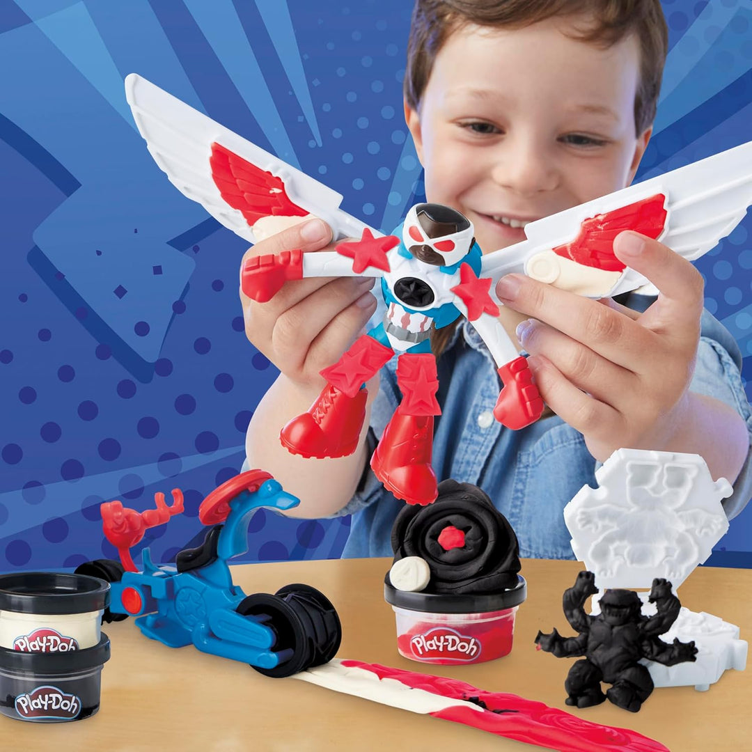 Play-Doh Marvel Capitán América Moto-Slicer Playset con