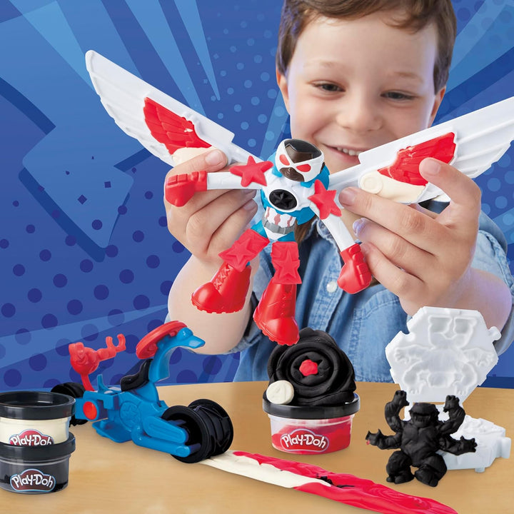 Play-Doh Marvel Capitán América Moto-Slicer Playset con