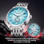 SEA-GULL Relojes mecánicos para hombre, Serie Natural, Reloj de pulsera automático, Subdial Polaris, Seagull ST17, Luminoso, 6180